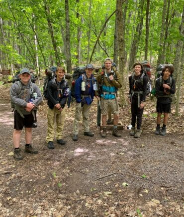 campers going out on Trail