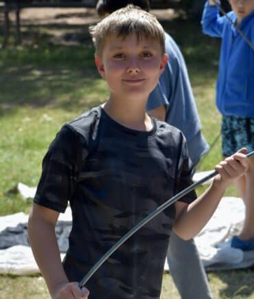 Learning to set up a tent