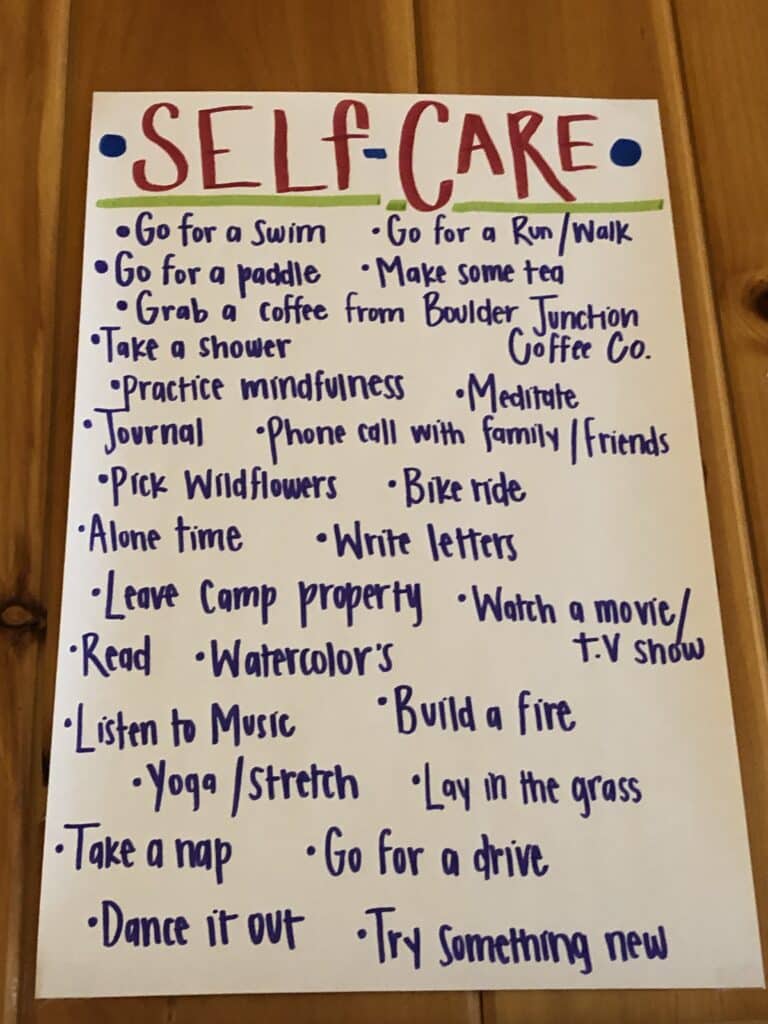 Self care tips from seasonal staff