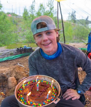 Birthday cake on Trail