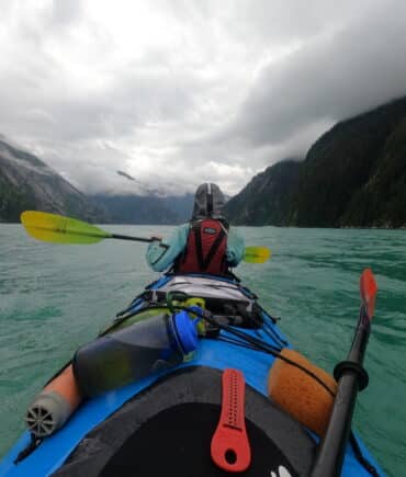 Wilderness adventure in a kayak