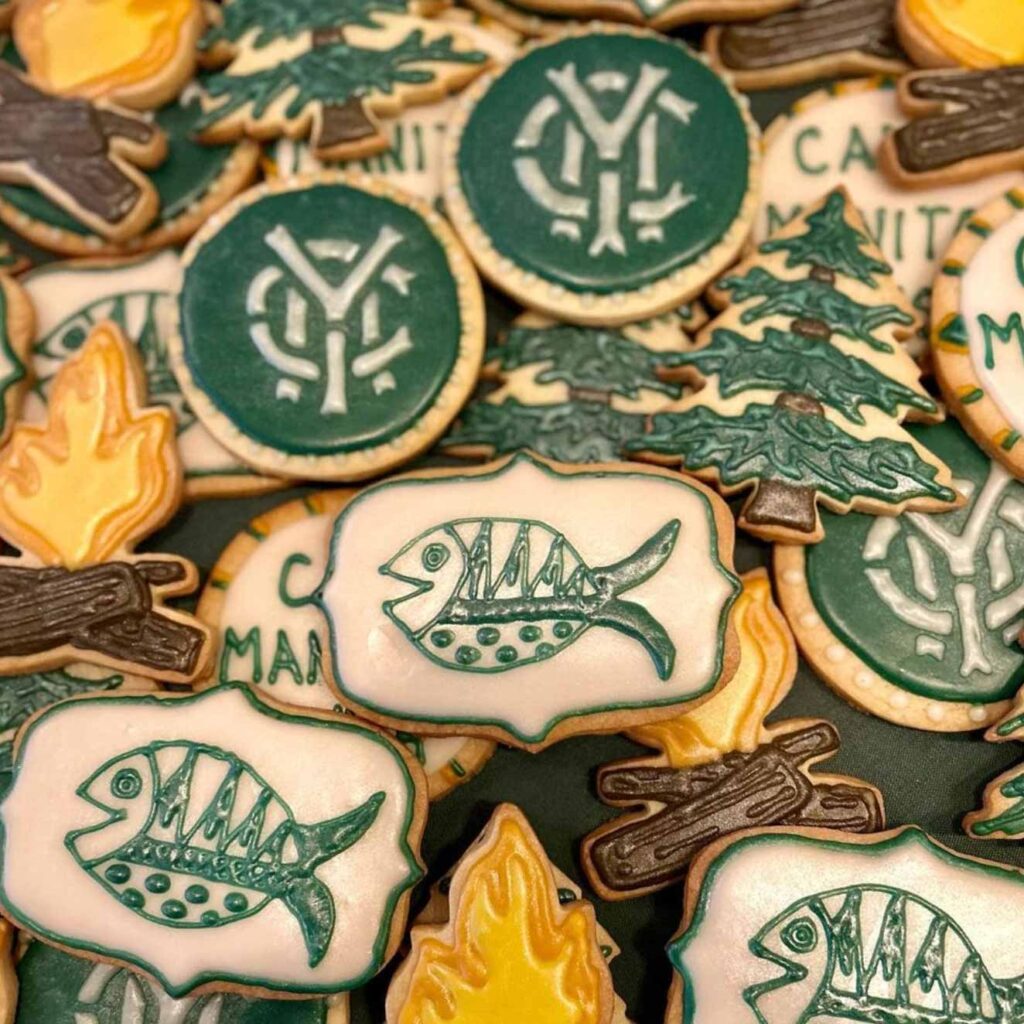 camp decorated cookies